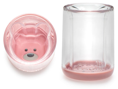 Melii Plastic Cup Pink Bear