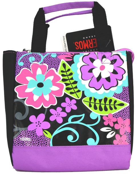 Thermos Kids School Lunch Bag (Black Floral)