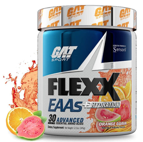 Buy GAT FLEX EAA'S + HYDRATION 30 SERVINGS 355G ORANGE GUAVA Online - Kulud Pharmacy