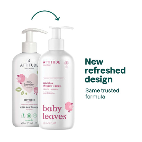 Attitude Baby Leaves Body Lotion, Fragrance Free 473Ml