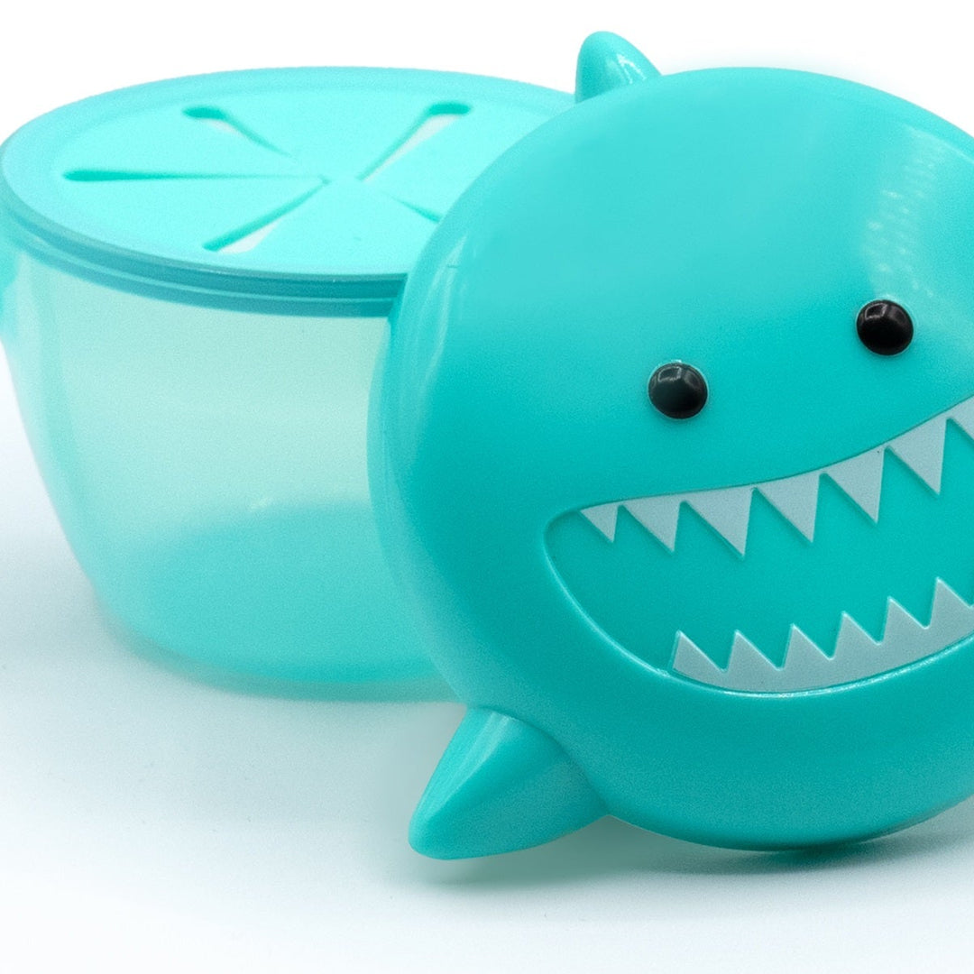 Melii Snack Container With Finger Trap - Turquoise Shark | Kulud Pharmacy