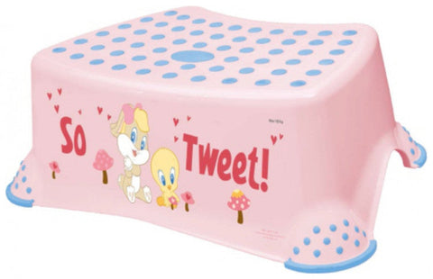 Keeeper Disney-Step Stool With Anti-Slip-Function- Looney Tunes (Pink)