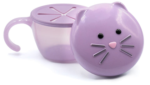 Melii Snack Container With Finger Trap - Purple Cat