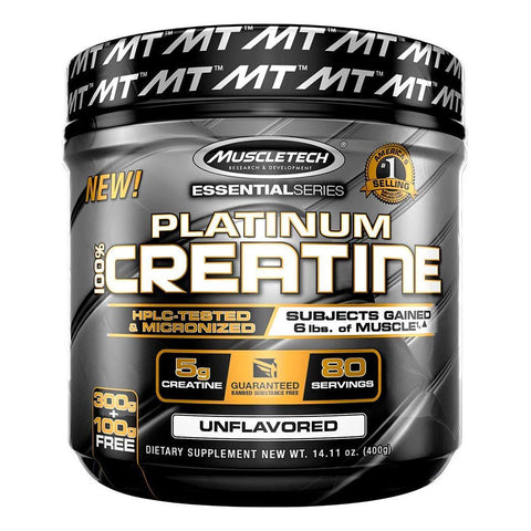 Buy MUSCLETECH PLATINUM CREATINE MONOHYDRATE 268 G UNFLAVORED 80 SERVINGS Online - Kulud Pharmacy