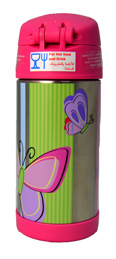 Thermos - Funtainer Stainless Steel Bottle - Butterfly (355 Ml)