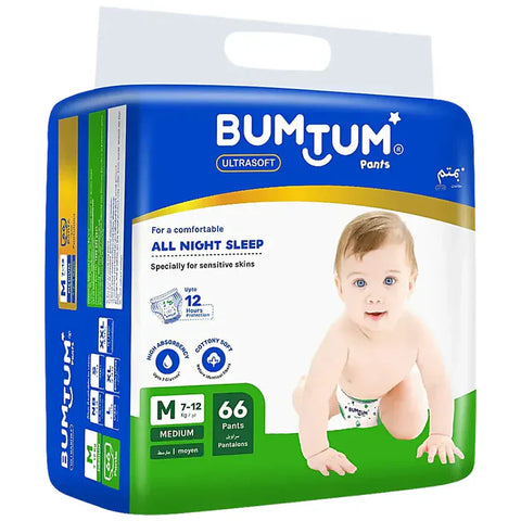 Bumtum Baby Pants Style Diaper(Super Jumbo) Medium -Pack of 66