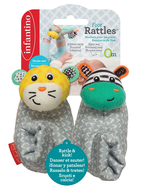 Infantino - Foot Rattles (Zebra/Tiger)