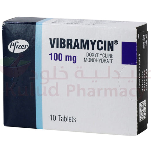 Buy Vibramycin Tablet 100 Mg 10 PC Online - Kulud Pharmacy