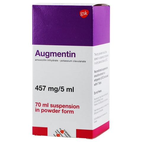 Buy Augmentin Powder For Oral Suspension 457MG 70ML Online - Kulud Pharmacy