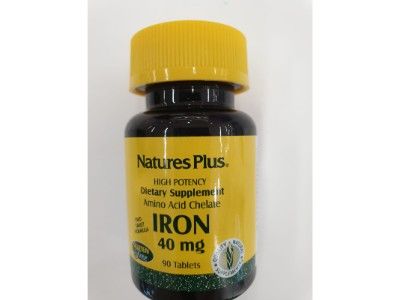 Buy Natures Plus Iron Tablet 40Mg 90 Tab Online - Kulud Pharmacy