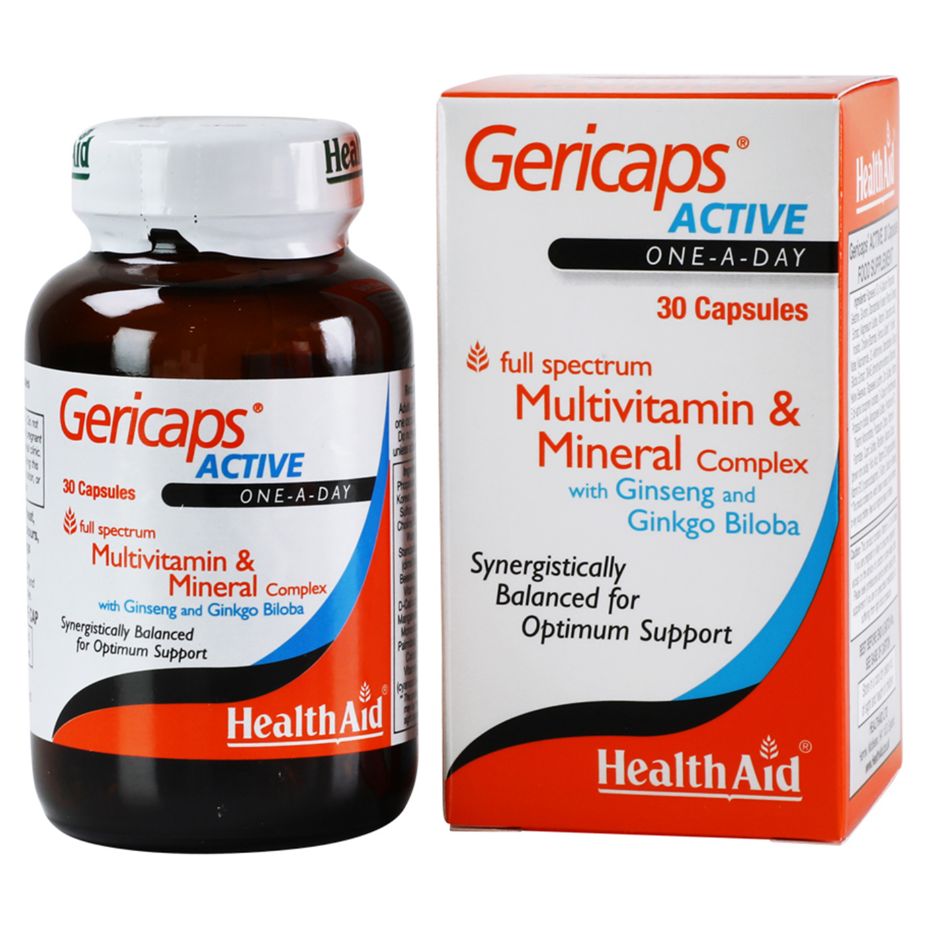 Health Aid Gericaps Active Health Aid rd Capsule 30 PC | Multivitamins Health Aid Gericaps Active Health Aid rd Capsule 30 PC | Multivitamins