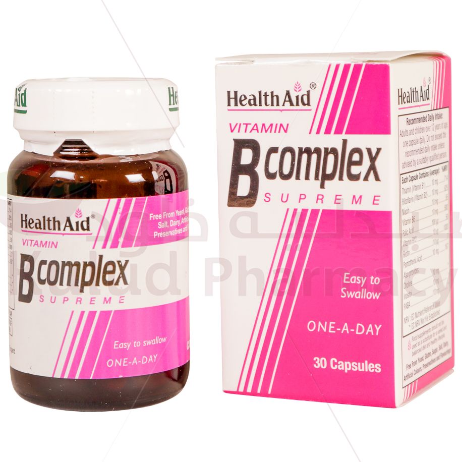 Health Aid Vit B Complex Health Aid rd Capsule 30 PC | B Vitamins Health Aid Vit B Complex Health Aid rd Capsule 30 PC | B Vitamins