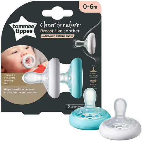 Tommee Tippee Closer To Nature Breast Like Soother 0-6M, Pack Of 2