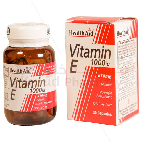 Buy Ha Vitamin E Soft Gelattin Capsule 1000 I.U 30 PC Online - Kulud Pharmacy