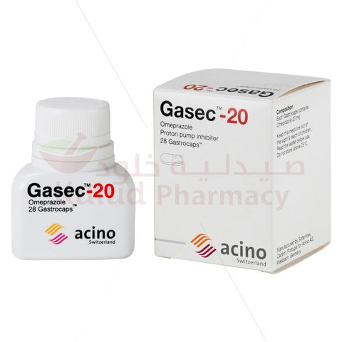 Buy Gasec Gastro-Resistant Capsule 20 Mg 28 PC Online - Kulud Pharmacy