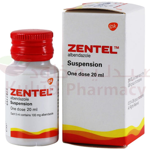 Buy Zentel Suspension 20 ML Online - Kulud Pharmacy