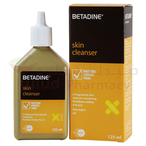Buy Betadine Skin Cleanser Solution 125 ML Online - Kulud Pharmacy