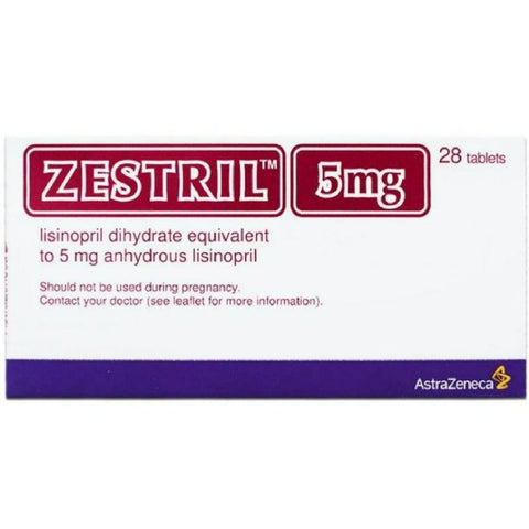 Buy Zestril Tablet 5 Mg 28 PC Online - Kulud Pharmacy