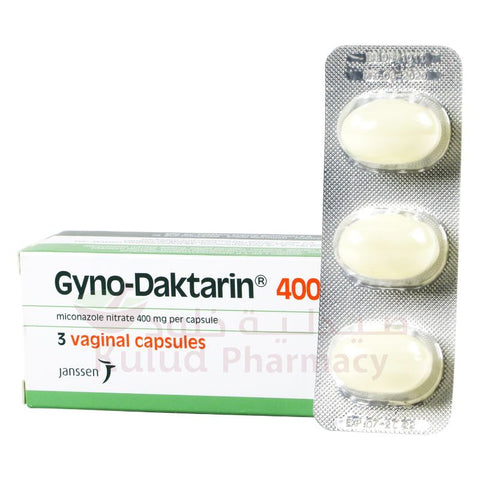 Buy Gyno Daktarin Vaginal Suppository 400 Mg 3 PC Online - Kulud Pharmacy