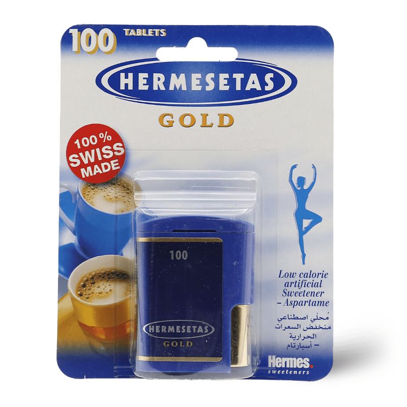 Hermesetas Gold Luxury Sweetener Tablet 100 PC | Artificial Sweeteners Hermesetas Gold Luxury Sweetener Tablet 100 PC | Artificial Sweeteners