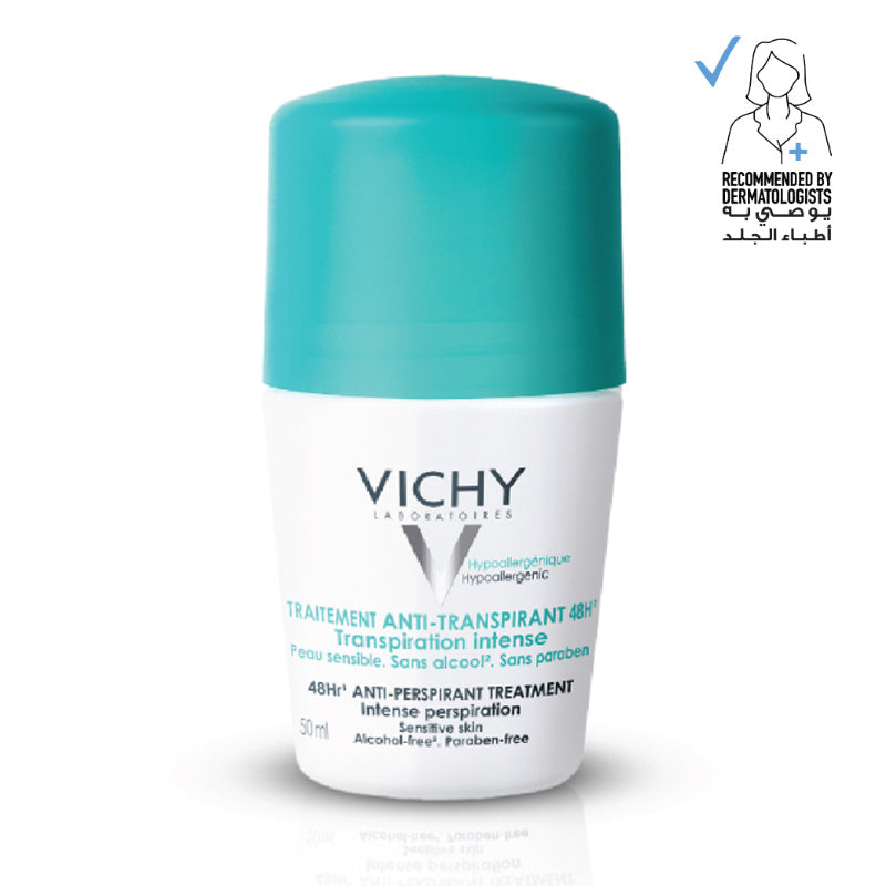 Vichy Deodorant Roll-On Alcohol-Free (Green) 50ml | Deodorants & Body Powders