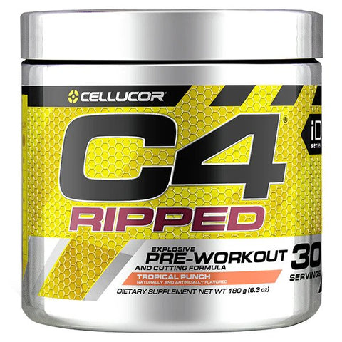 Buy CELLUCOR C4 RIPPED 30 SERVINGS TROPICAL PUNCH 180 G Online - Kulud Pharmacy