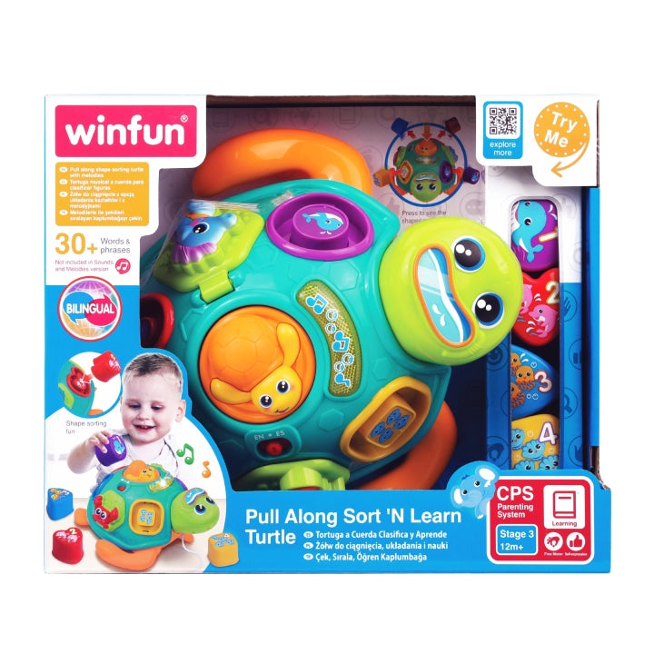 Winfun Pull Along Sort 'N Learn Turtle | Vehicle Toys Winfun Pull Along Sort 'N Learn Turtle | Vehicle Toys