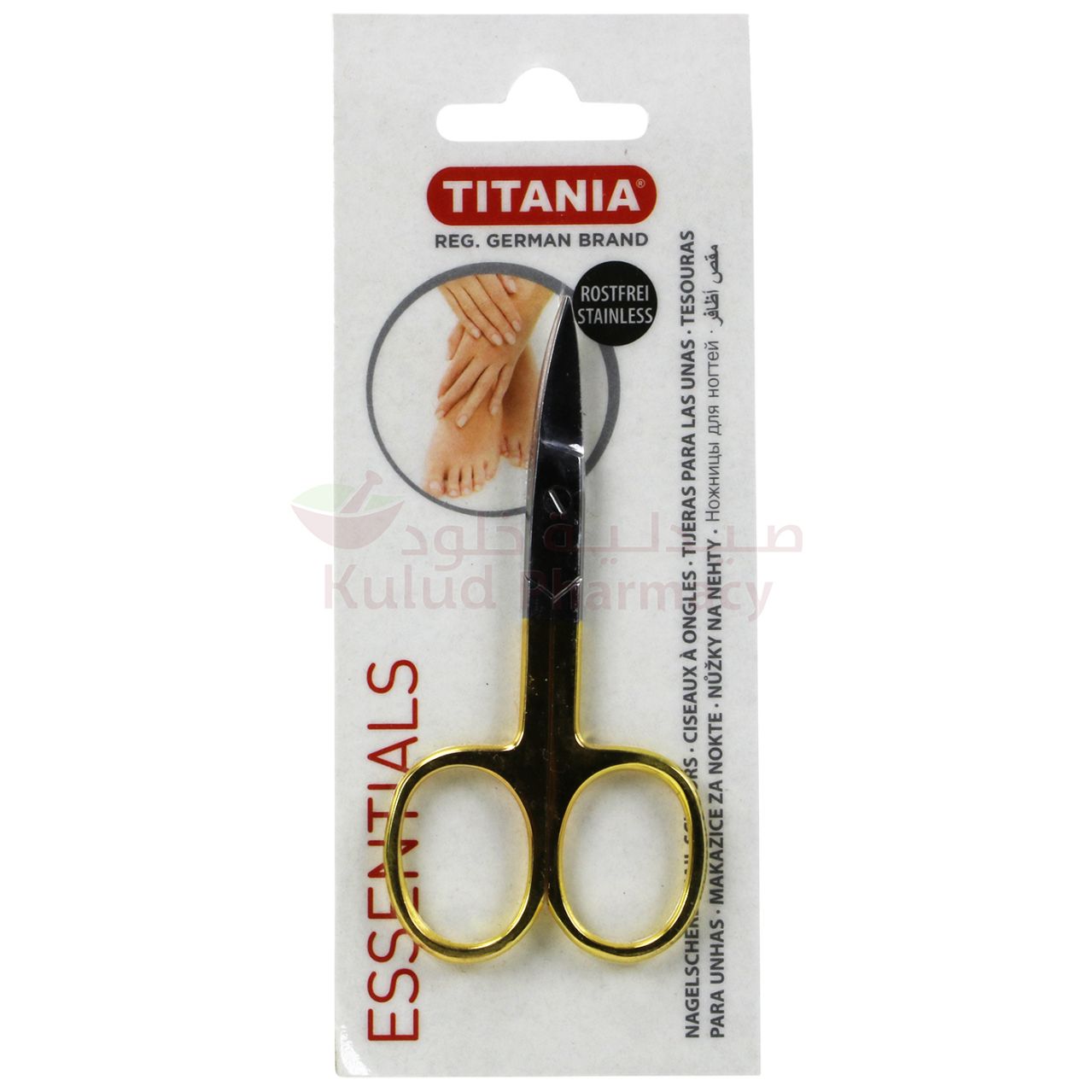 Titania Gold-Plated Nail Scissor 1 PC | Scissors & Nippers Titania Gold-Plated Nail Scissor 1 PC | Scissors & Nippers