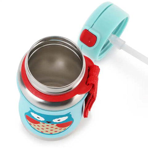 Skip Hop Zoo Ss Straw Bottle (Owl)