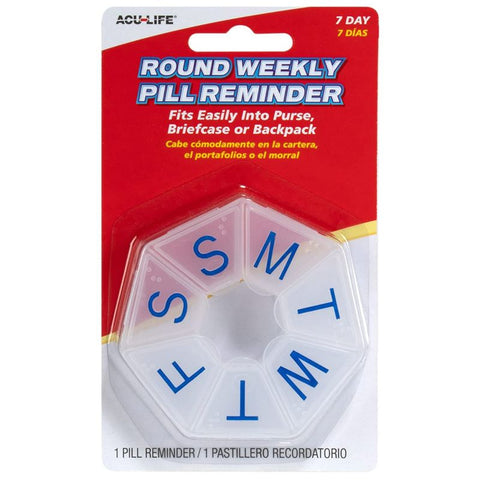 Acu Life Round Weekly Pill Reminder 1 PC