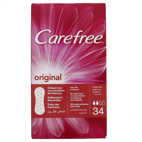 Buy Carefree Original Red Sanitary Pads 34 PC Online - Kulud Pharmacy