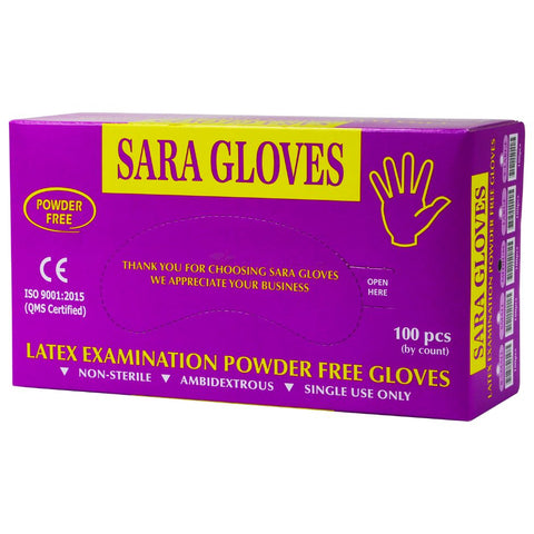 Latex Powder Free Medium Gloves 100 PC