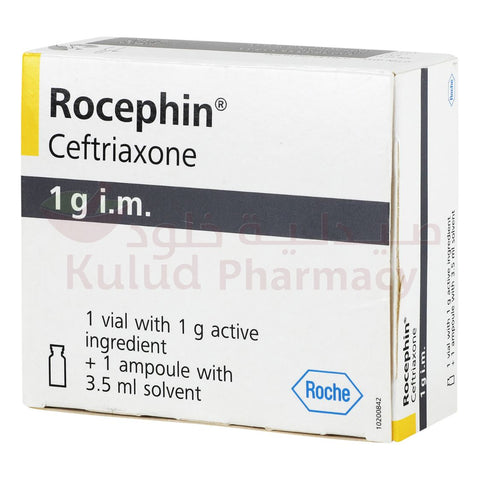 Buy Rocephin Ampoule 1 G 1 VL Online - Kulud Pharmacy