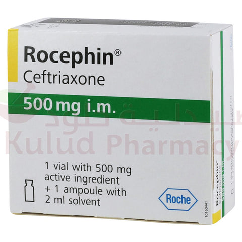 Buy Rocephin Ampoule 500 Mg 1 PC Online - Kulud Pharmacy