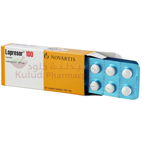 Buy Lopresor Tablet 100 Mg 40 PC Online - Kulud Pharmacy