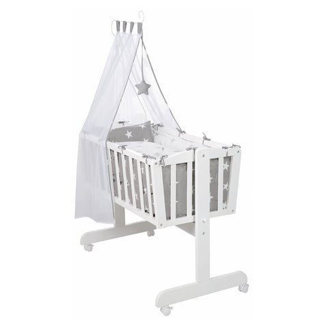 Roba Complete Wooden Cradle Set Little Stars (White)