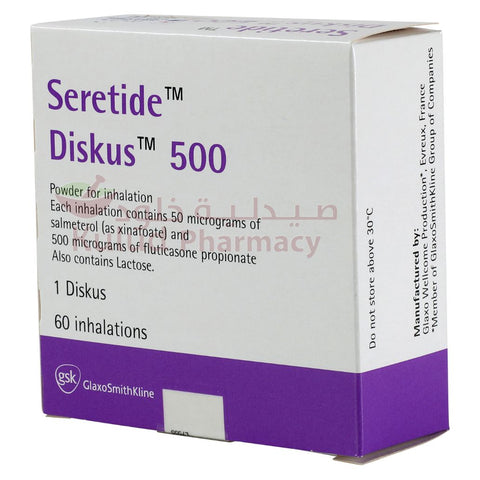 Seretide Diskus Inhalation Powder 500 Mcg 60 DO | Kulud Pharmacy