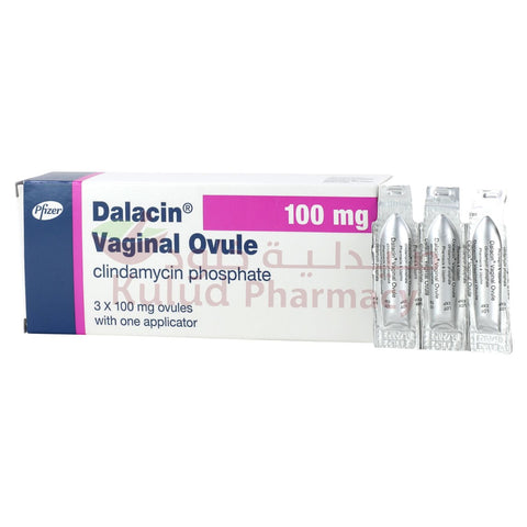 Buy Dalacin Vaginal Suppository 100 Mg 3 PC Online - Kulud Pharmacy