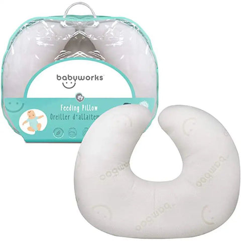 Babyworks Feeding Pillow With Memory Foam (White)