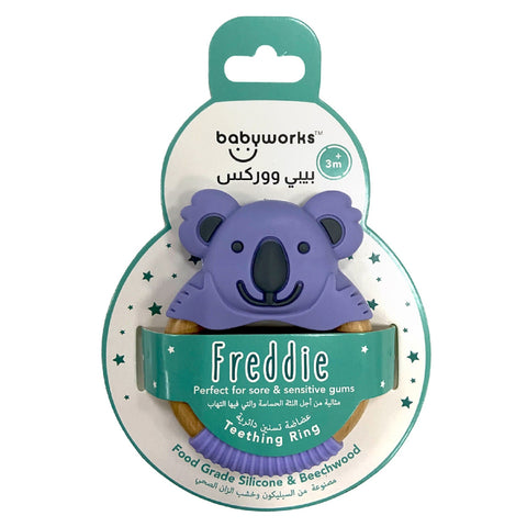 Baby Works - Bibibaby Teething Ring - Kira Koala (Violet/Grey)