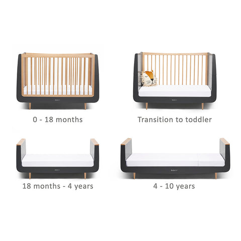 Snuzkot Skandi Cot Bed (Slate Natural)