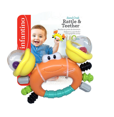 Infantino - Rattle And Teether Sand Crab