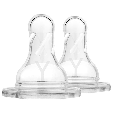 Y-Cut Silicone Narrow Nipple, 2-Pack