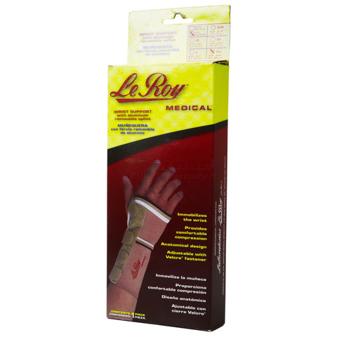 Buy Le Roy Xl Left Wrist With Metal Splint Support 1 PC Online - Kulud Pharmacy