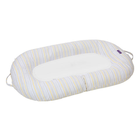 Mum2Me Maternity Pillow & Baby Pod (Grey /Yellow Stripes)