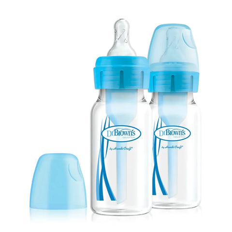 4 Oz/120 Ml Pp Narrow Options+ Bottle - (Blue, 2-Pack)