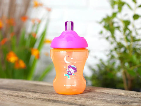 Tommee Tippee Easy Drink Straw Cup, 150Ml (Orange-Pink)