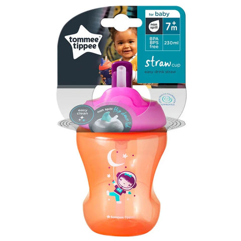 Tommee Tippee Easy Drink Straw Cup, 150Ml (Orange-Pink)