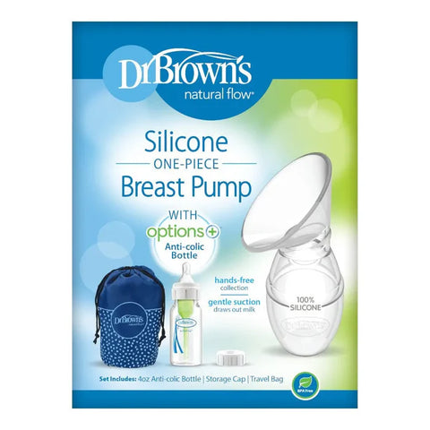 Dr. Brown’S Silicone One-Piece Breast Pump With Options+ Anti-Colic Bottle