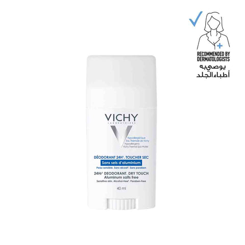 Vichy 24 Hour Mineral Aluminium Free Deodorant Stick for Sensitive Skin 40ml